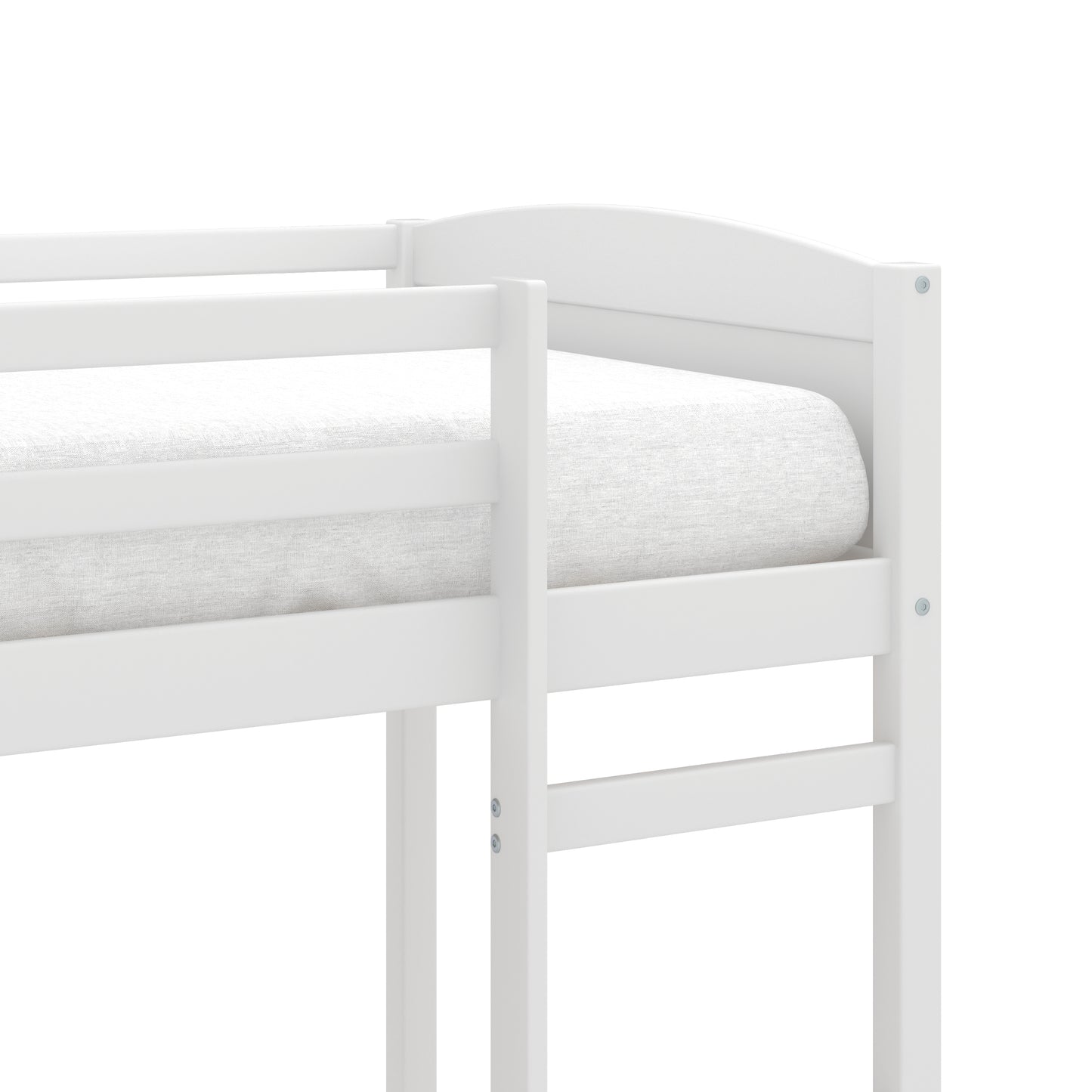 Living Essentials by Hillsdale Alexis Wood Arch Twin Loft Bed, White