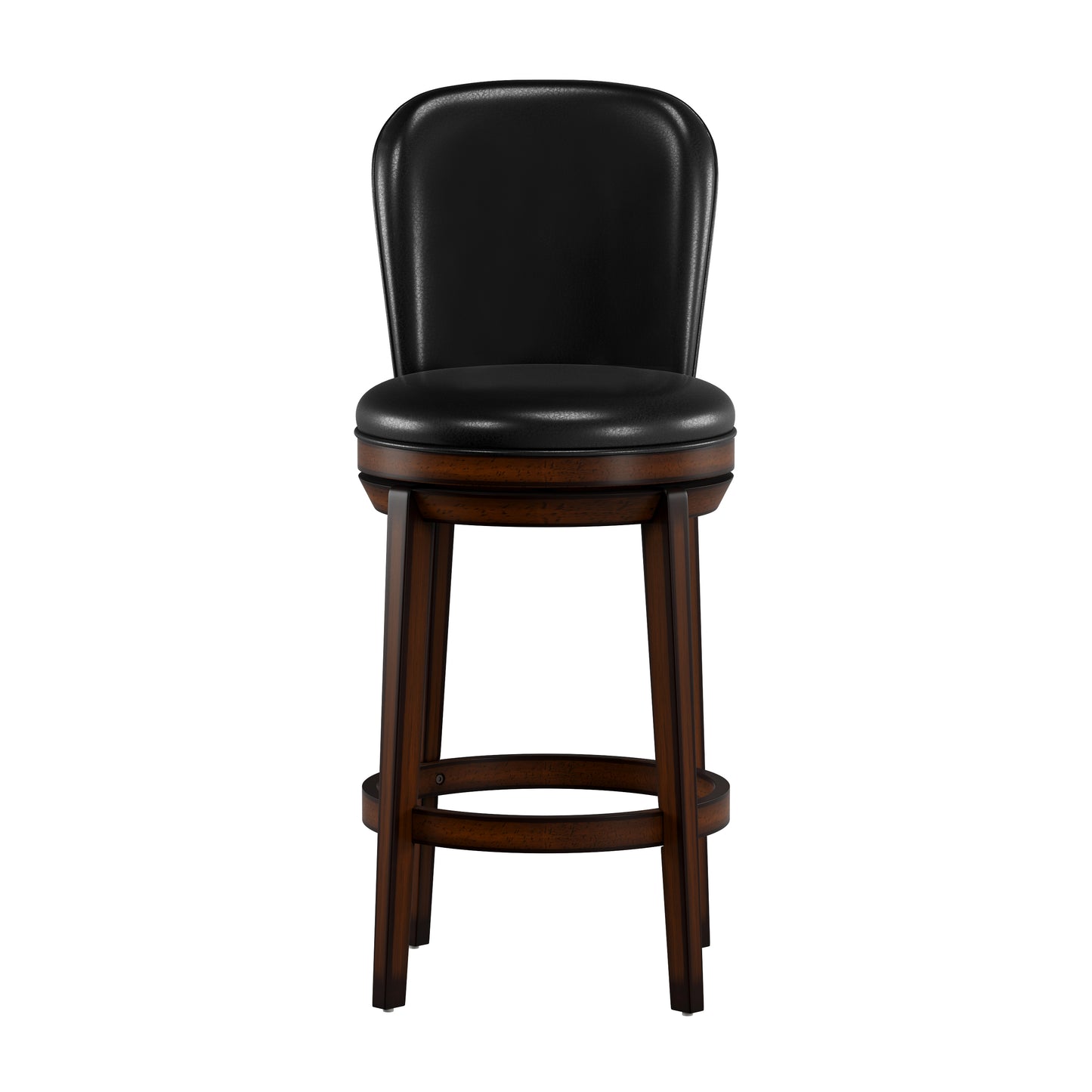 Hillsdale Furniture Victoria Wood Bar Height Swivel Stool, Dark Chestnut