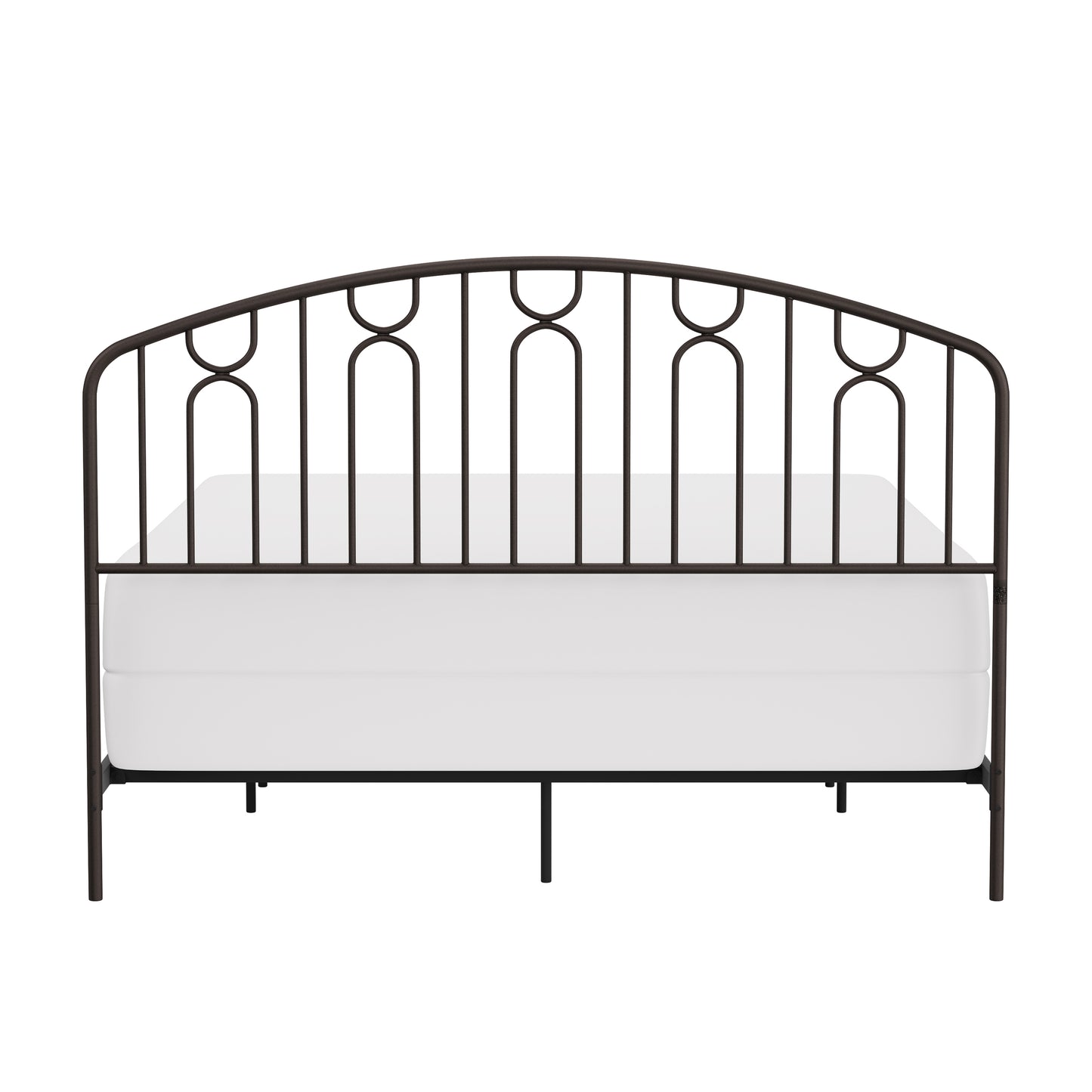 Hillsdale Furniture Riverbrooke Metal Arch Scallop Queen Bed, Bronze