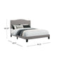 Hillsdale Furniture Kiley Queen Upholstered Bed, Glacier Gray