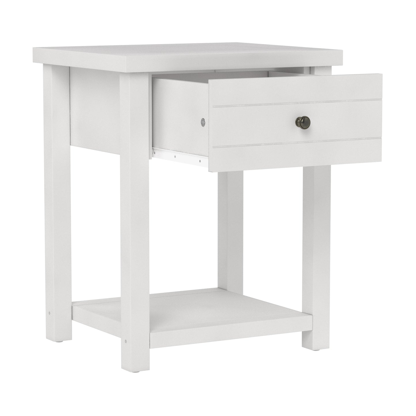 Living Essentials by Hillsdale Harmony Wood Accent Table, Matte White