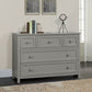 Hillsdale Kids and Teen Schoolhouse 4.0 Wood Dresser with 5 Drawers, Gray