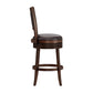 Hillsdale Furniture Lockefield Wood Bar Height Swivel Stool, Brown Cherry