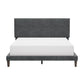 Hillsdale Furniture Muellen Upholstered Platform Queen Bed with 2 Dual USB Ports, Graphite Gray Vinyl