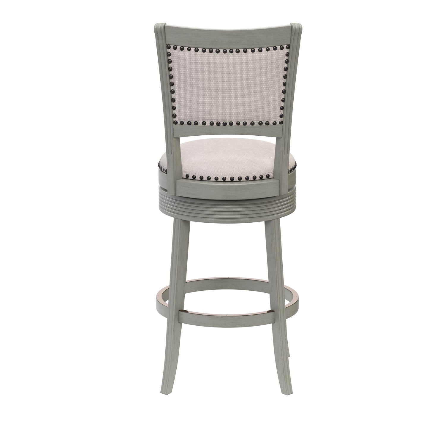 Hillsdale Furniture Lockefield Wood Bar Height Swivel Stool, Aged Gray