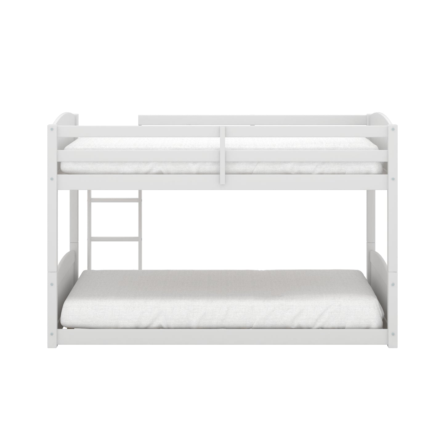 Living Essentials by Hillsdale Alexis Wood Arch Twin Over Twin Floor Bunk Bed, White