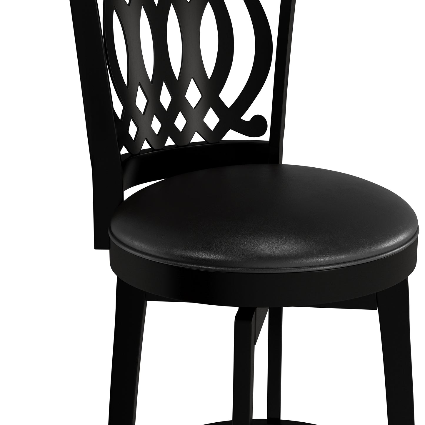 Hillsdale Furniture Van Draus Wood Bar Height Swivel Stool, Black