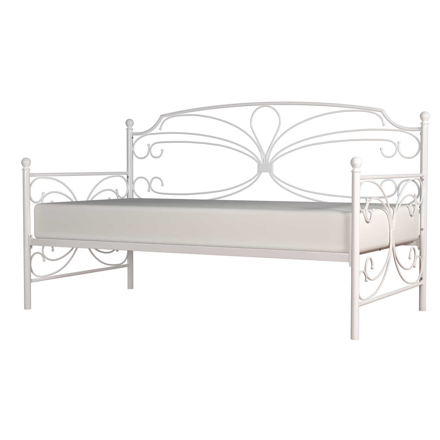 Hillsdale Furniture Anslee Metal Twin Daybed with Trundle, White