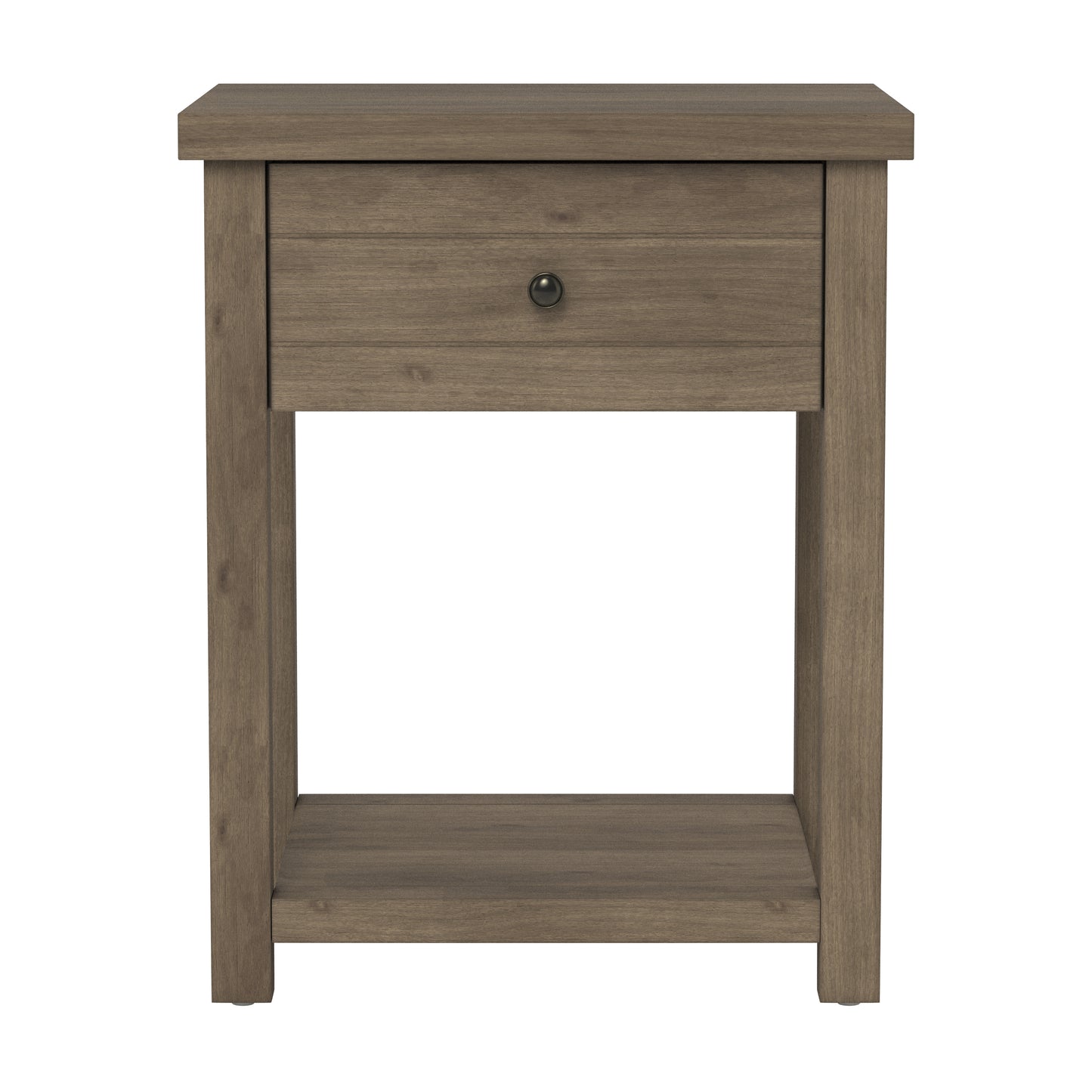 Living Essentials by Hillsdale Harmony Wood Accent Table, Knotty Gray Oak