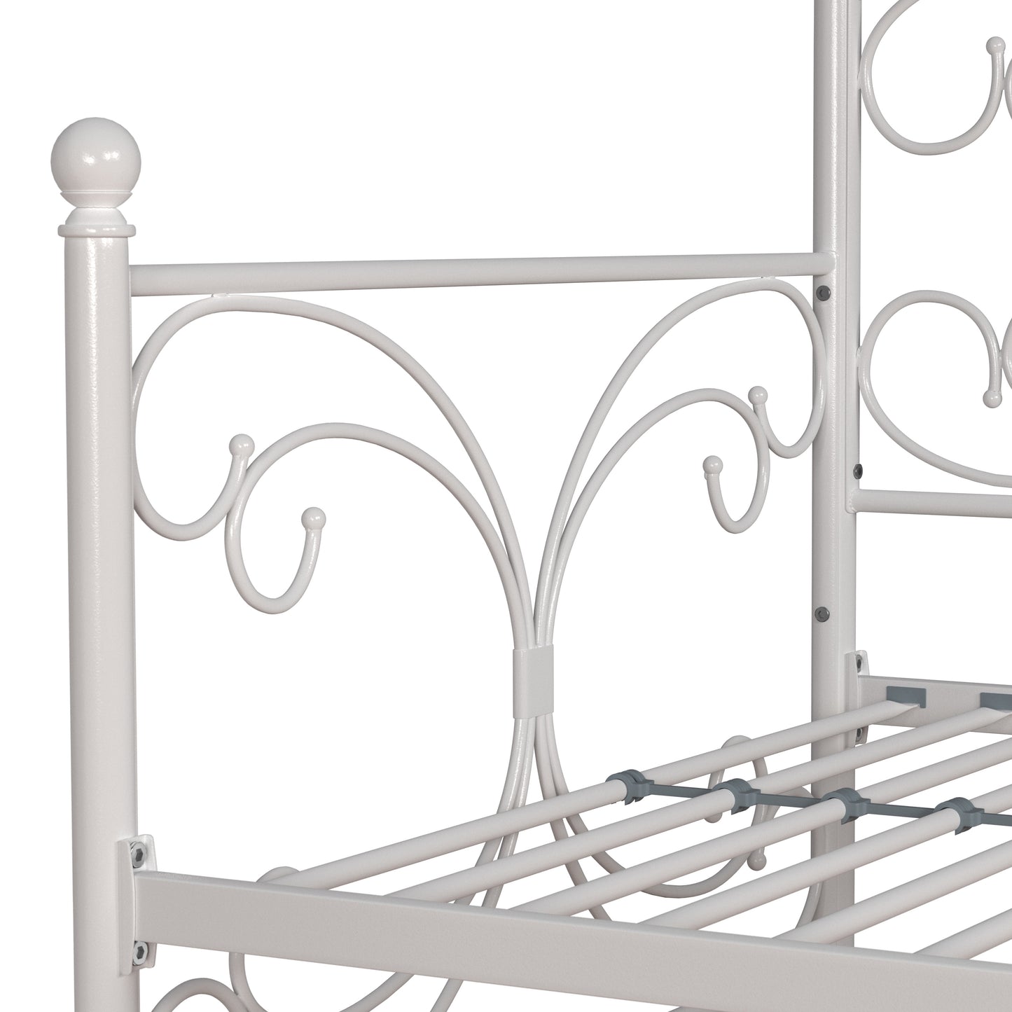 Hillsdale Furniture Anslee Metal Twin Daybed with Trundle, White