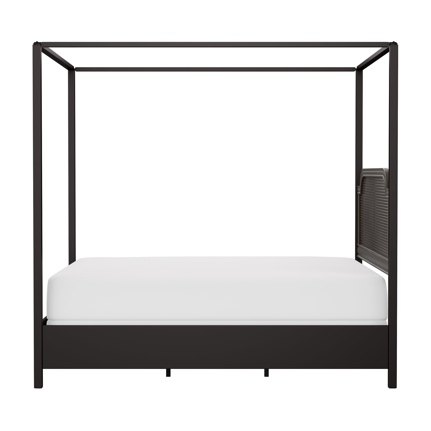 Hillsdale Furniture Melanie Wood and Metal King Canopy Bed, Oiled Bronze