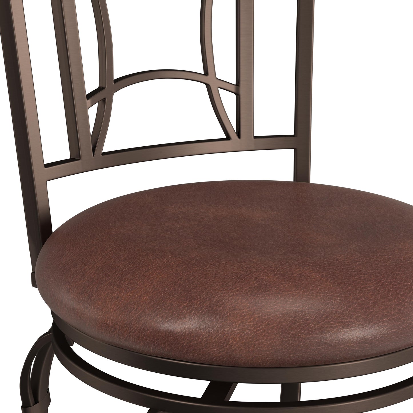 Hillsdale Furniture Granada Metal Counter Height Swivel Stool, Dark Chestnut