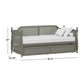 Hillsdale Furniture Melanie Wood and Cane Twin Daybed with Trundle, French Gray