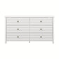 Living Essentials by Hillsdale Harmony Wood 6 Drawer Dresser, Matte White