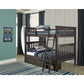 Hillsdale Kids and Teen Highlands Harper Wood Full Over Full Bunk with Storage Unit, Driftwood