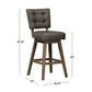 Hillsdale Furniture Lanning Wood Counter Height Swivel Stool, Weathered Brown