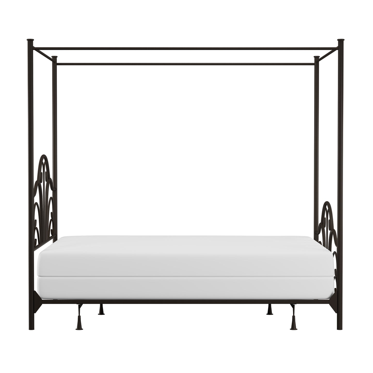 Hillsdale Furniture Dover Full Metal Canopy Bed, Textured Black