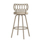 Hillsdale Furniture Canal Street Metal Adjustable Height Stool, Champagne Gold