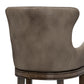 Hillsdale Furniture Caydena Wood Bar Height Return Swivel Stool, Smoke Brown