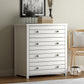 Living Essentials by Hillsdale Harmony Wood 4 Drawer Chest, Matte White