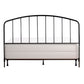 Hillsdale Furniture Tolland Metal Full/Queen Headboard with Frame, Satin Black