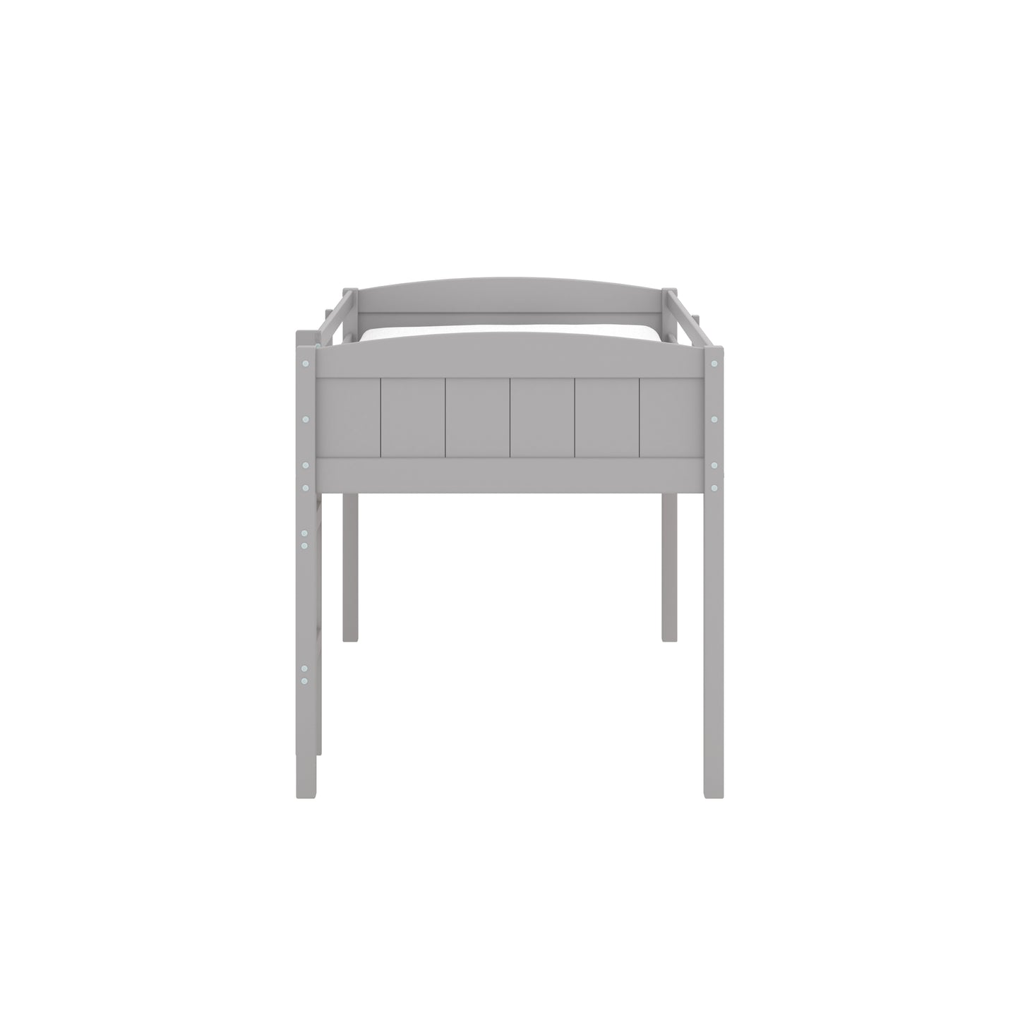 Living Essentials by Hillsdale Alexis Wood Arch Twin Loft Bed, Gray