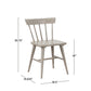 Hillsdale Furniture Mayson Wood Spindle Back Dining Chair, Set of 2, Gray