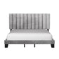 Hillsdale Furniture Crestone Upholstered King Platform Bed, Silver/Gray