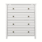 Living Essentials by Hillsdale Harmony Wood 4 Drawer Chest, Matte White