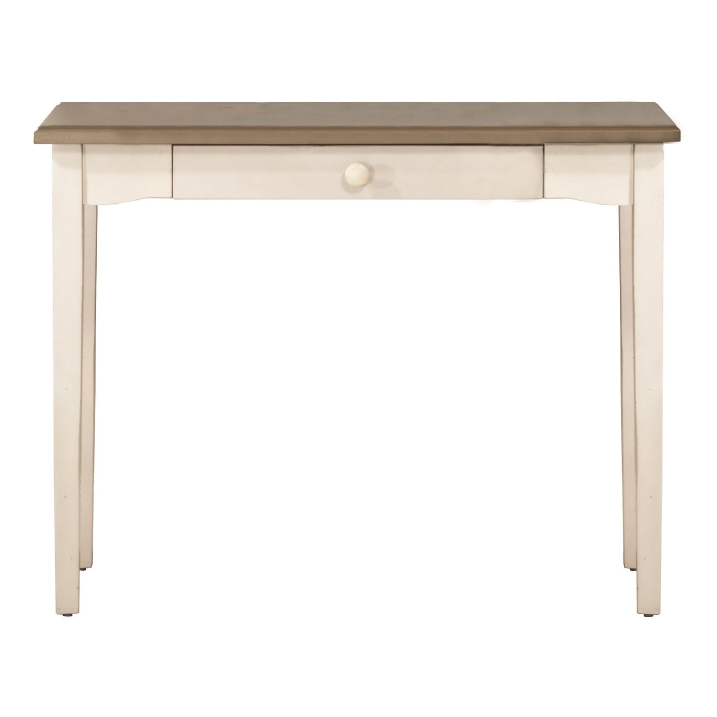 Hillsdale Furniture Clarion Wood 1 Drawer Desk, Sea White with Distressed Gray Top