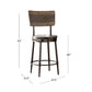 Hillsdale Furniture Jennings Metal Counter Height Swivel Stool, Distressed Walnut