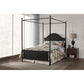 Hillsdale Furniture Cumberland Queen Metal Canopy Bed, Textured Black