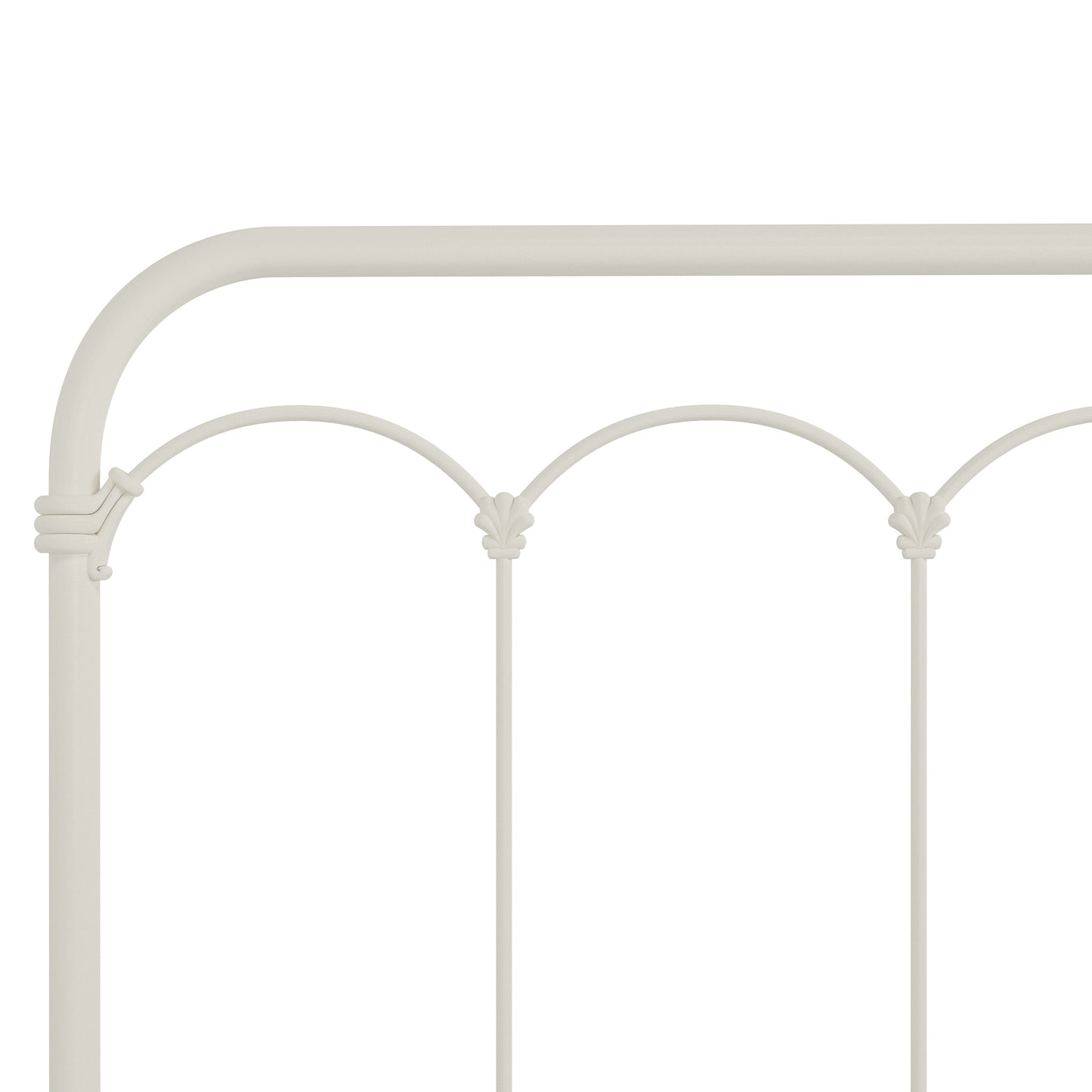 Hillsdale Furniture Jocelyn King Metal Headboard with Frame, Textured White