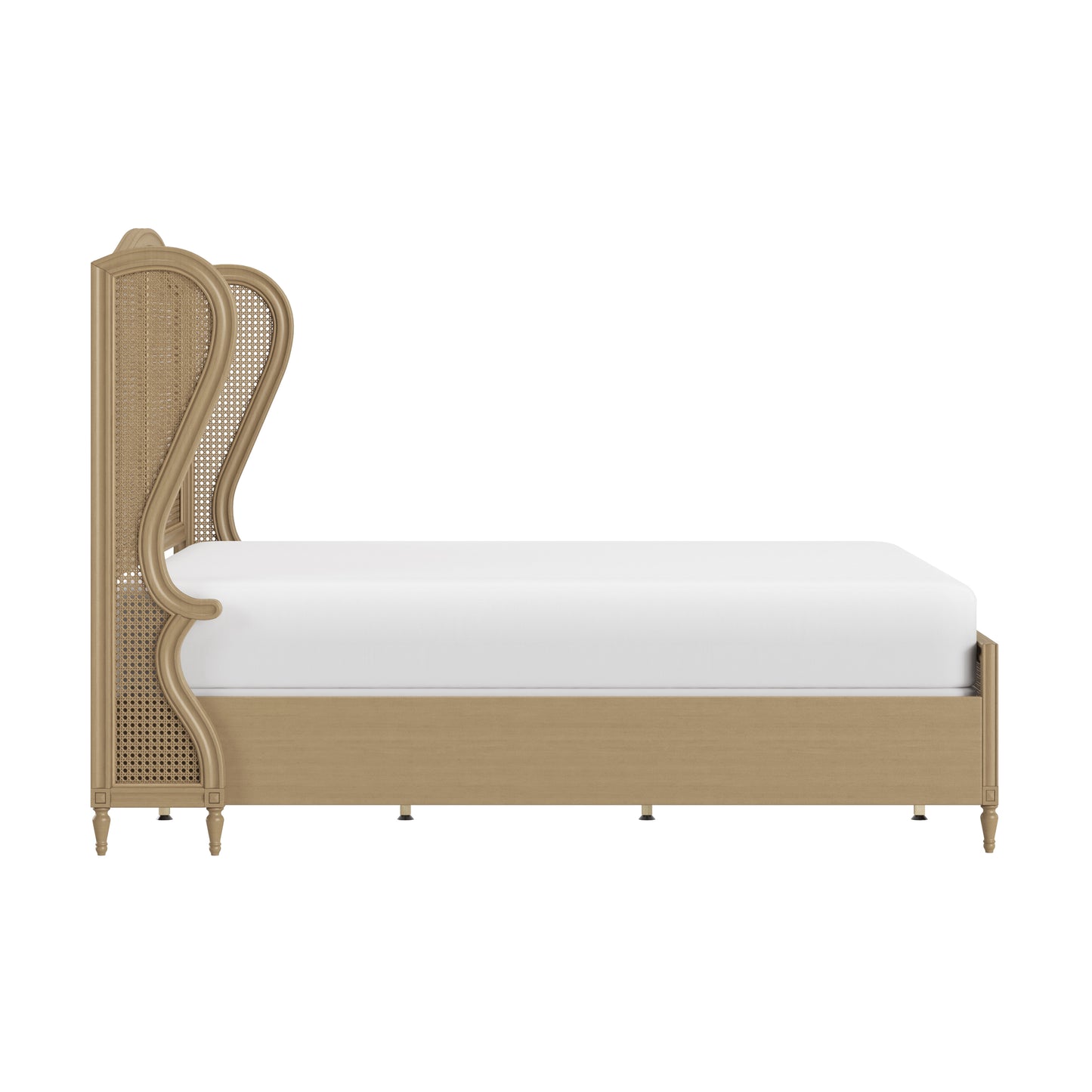 Hillsdale Furniture Sausalito King Wood Cane Bed, Medium Taupe