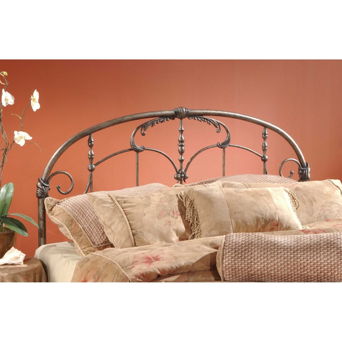 Hillsdale Furniture Jacqueline Metal Full/Queen Headboard, Old Brushed Pewter