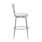 Hillsdale Furniture Baltimore Metal and Upholstered Swivel Bar Height Stool, Chrome