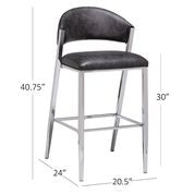 Hillsdale Furniture Molina Metal Bar Height Stool, Chrome