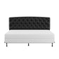 Hillsdale Furniture Hawthorne King/Cal King Upholstered Headboard with Frame, Black Faux Leather