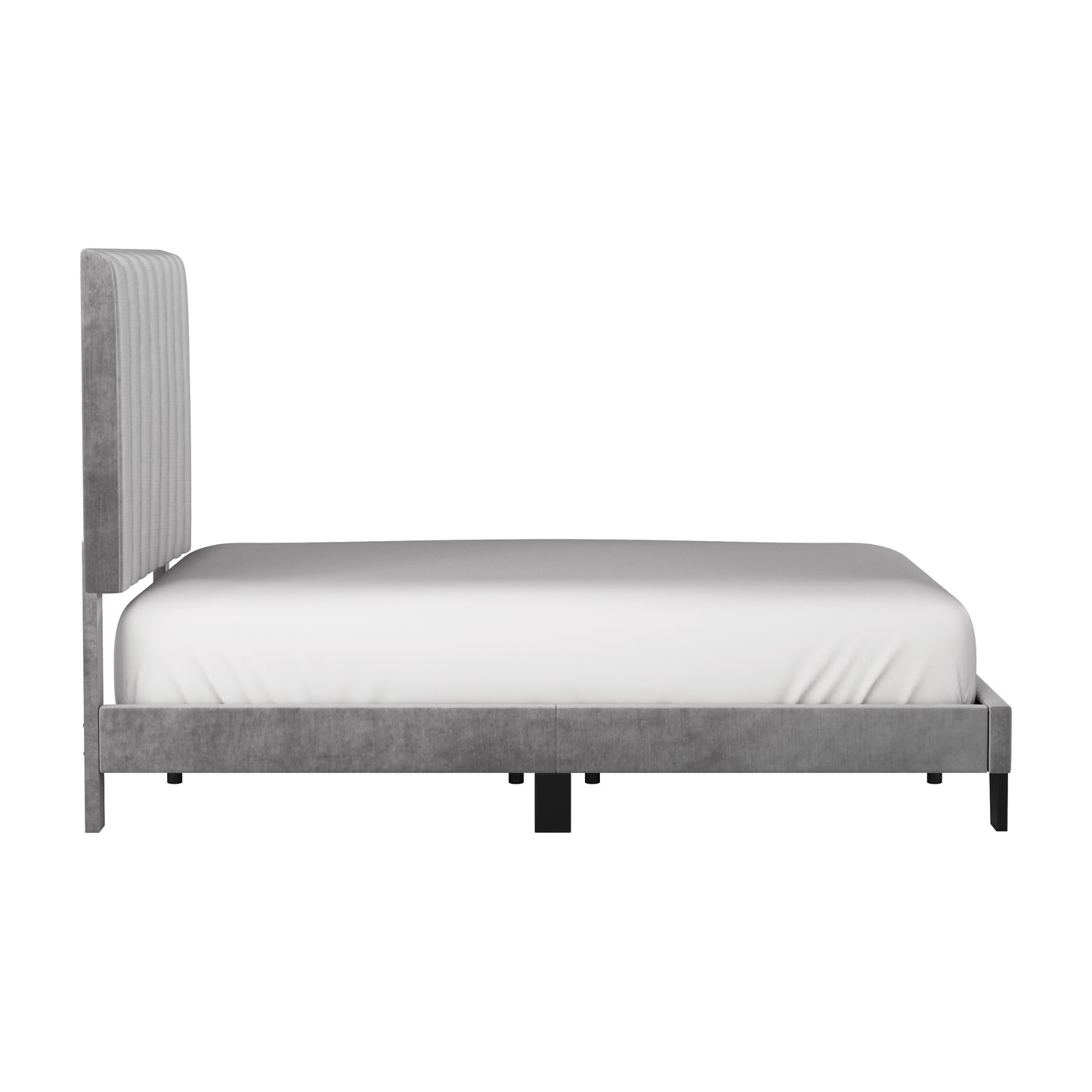 Hillsdale Furniture Crestone Upholstered Full Platform Bed, Silver/Gray