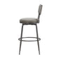 Hillsdale Furniture Baltimore Metal and Upholstered Swivel Bar Height Stool, Charcoal