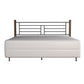 Hillsdale Furniture Raymond King Metal Headboard with Weathered Dark Brown Wood Posts with Frame, Textured Black