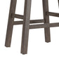 Hillsdale Furniture Saddle Wood Backless Counter Height Stool, Rustic Gray