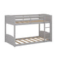 Living Essentials by Hillsdale Alexis Wood Arch Twin Over Twin Floor Bunk Bed, Gray