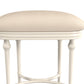 Hillsdale Furniture Cape May Backless Metal Vanity Stool, Matte White