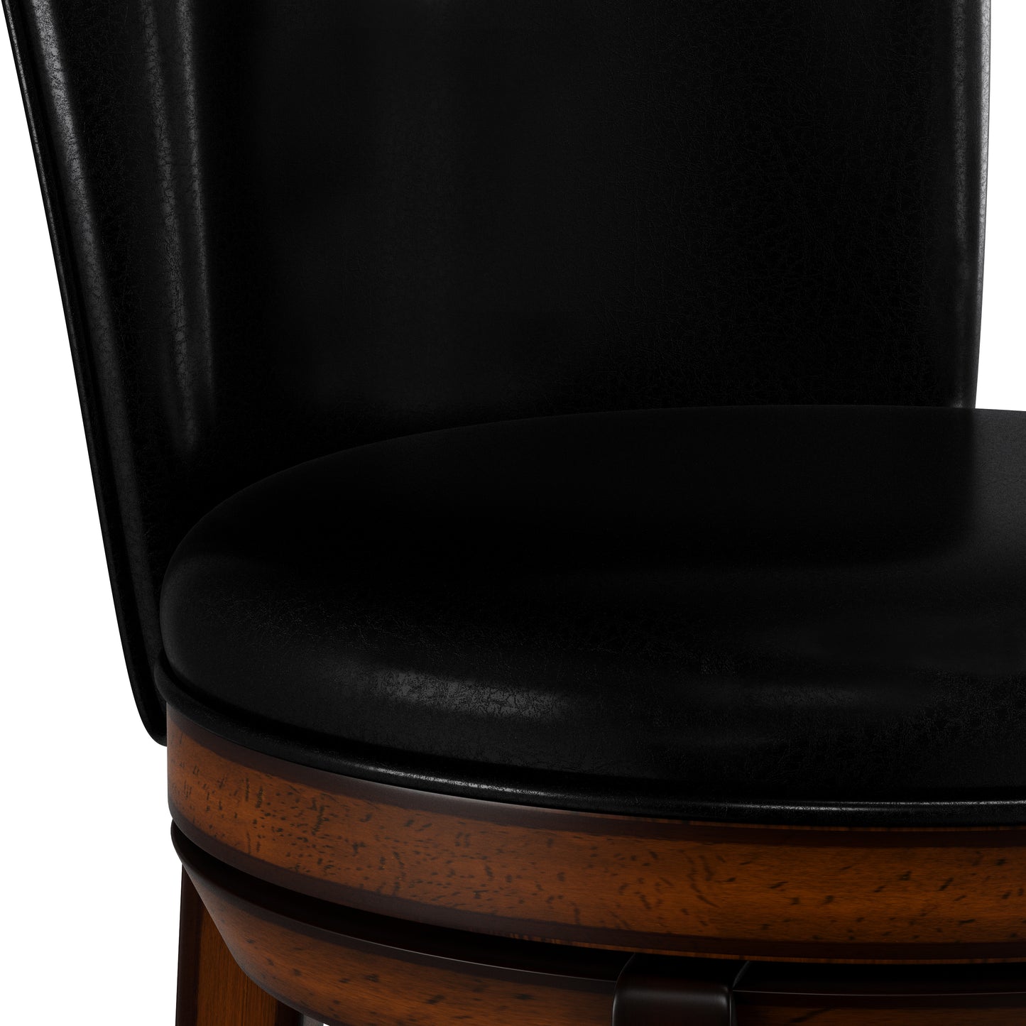 Hillsdale Furniture Victoria Wood Counter Height Swivel Stool, Dark Chestnut