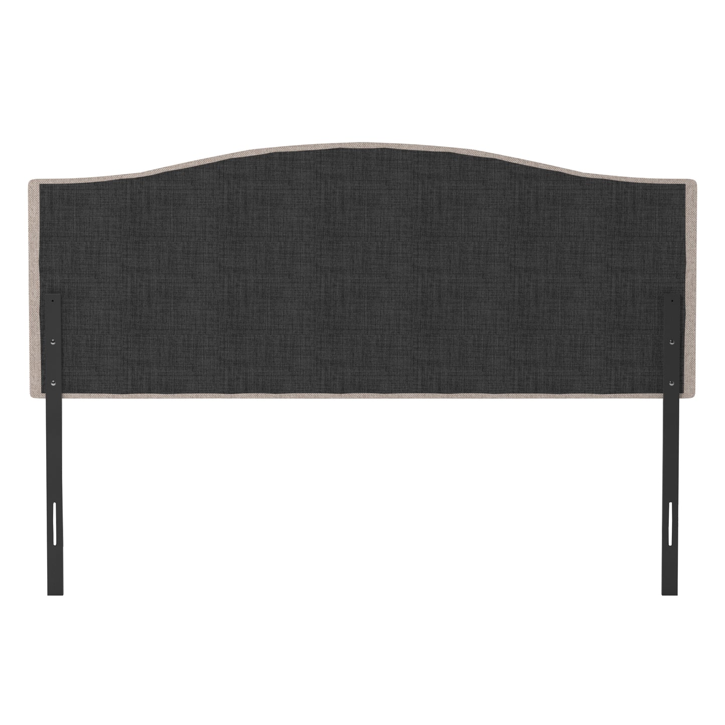 Living Essentials by Hillsdale Provence Upholstered Arch Adjustable Tufted Full/Queen Headboard, Linen Fabric