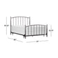 Hillsdale Furniture Warwick Queen Metal Bed with Frame, Gray Bronze