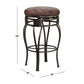 Hillsdale Furniture Montello Metal Backless Swivel Bar Height Stool, Old Steel