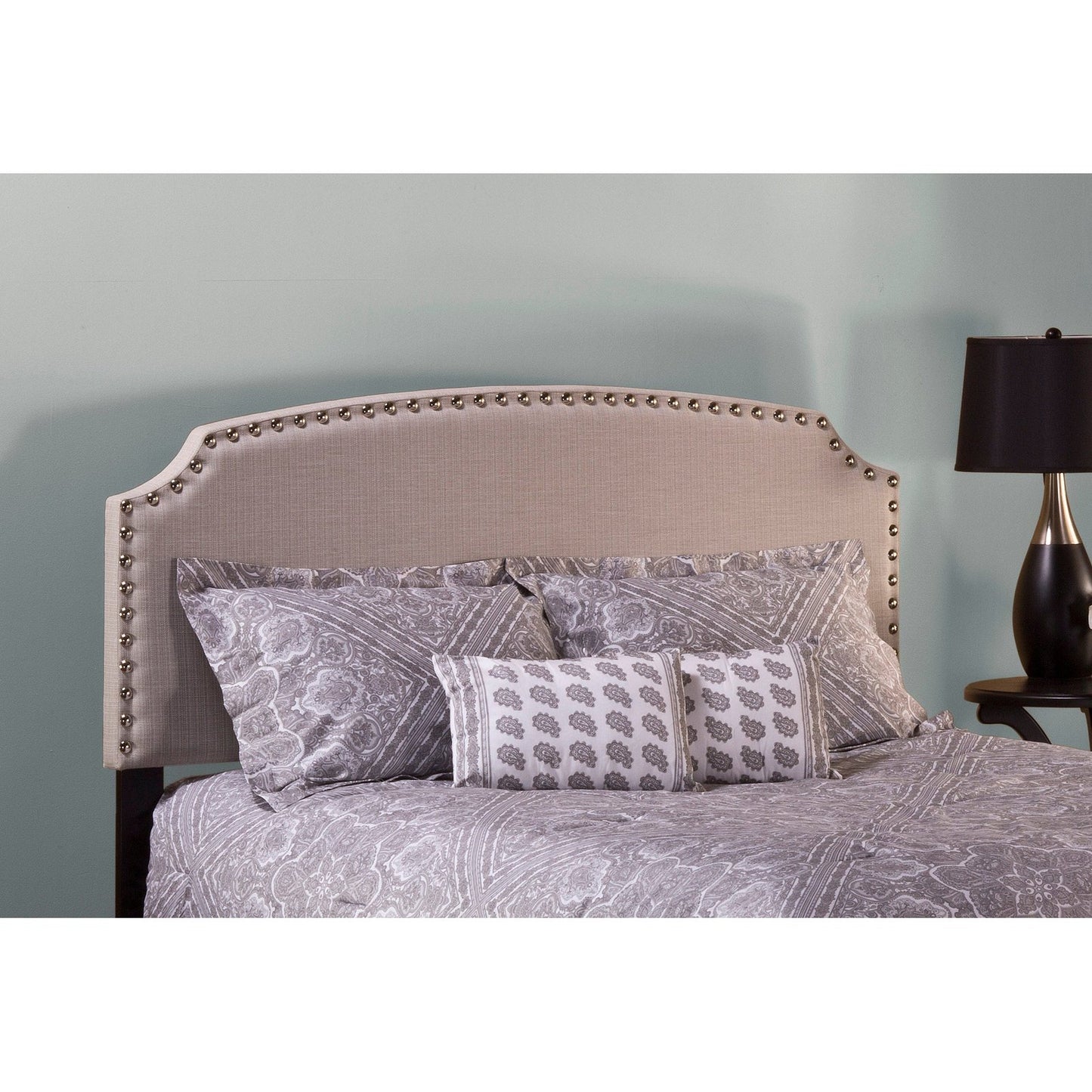 Hillsdale Furniture Lani Full Upholstered Headboard, Light Gray