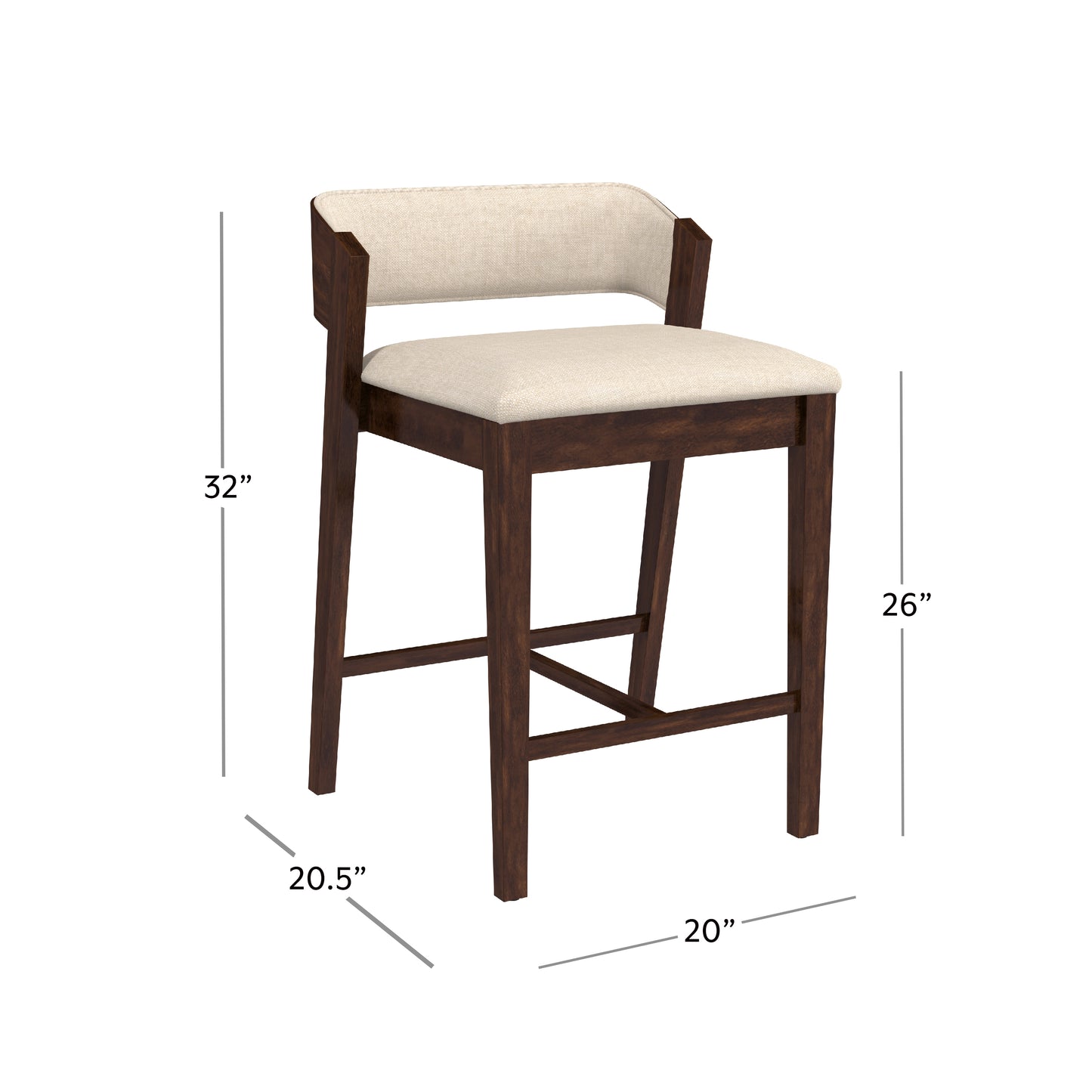 Hillsdale Furniture Dresden Wood Counter Height Stool, Walnut